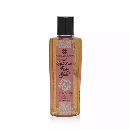 BATH and BLOOM A Walk in Rose Yard Massage Oil Front