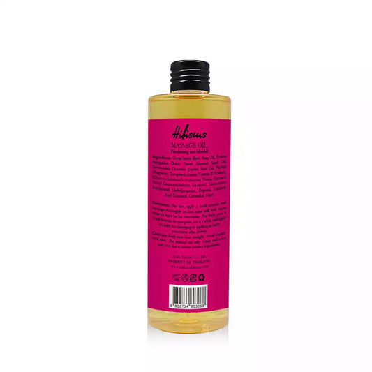 BATH and BLOOM Hibiscus Massage Oil Back