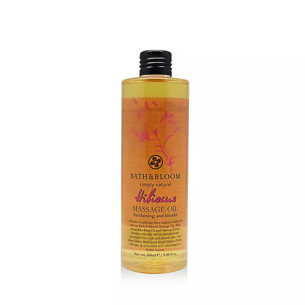 BATH and BLOOM Hibiscus Massage Oil Front