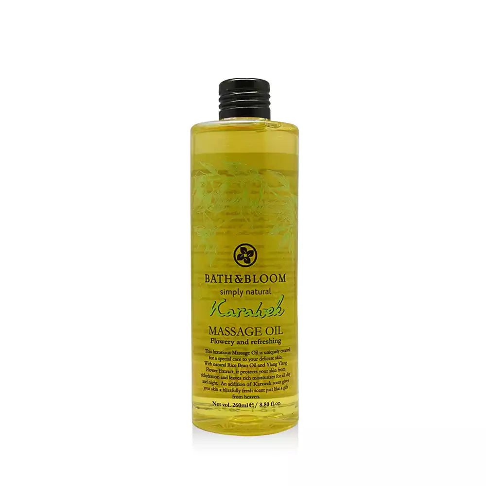 BATH and BLOOM Karawek Massage Oil Front