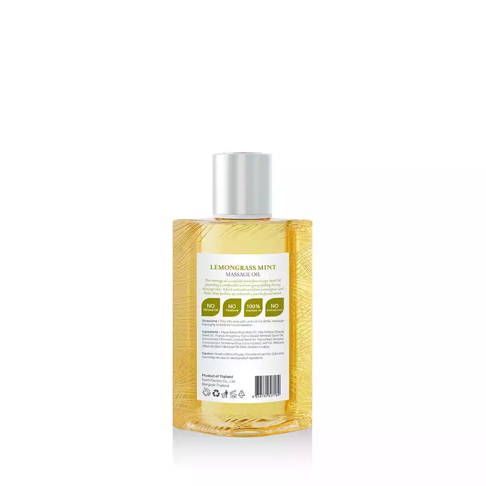 BATH and BLOOM Lemongrass Mint Massage Oil Back