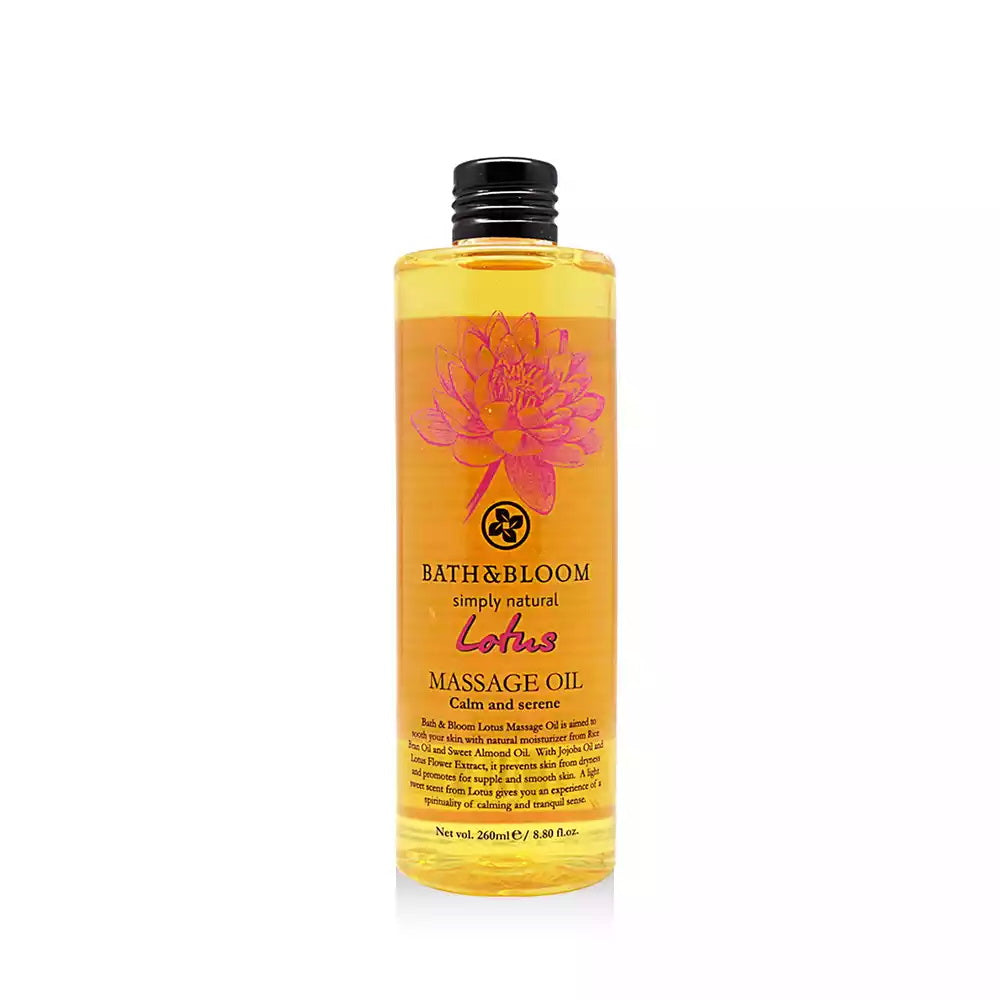 BATH and BLOOM Lotus Massage Oil Front