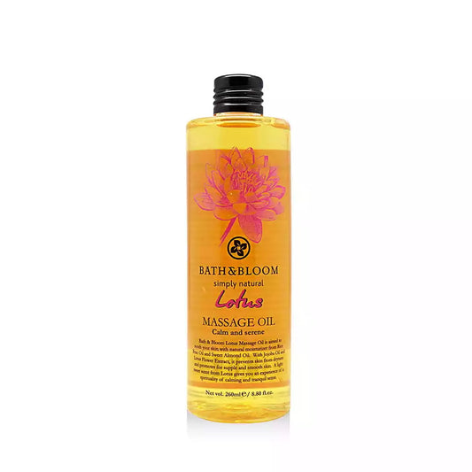 BATH and BLOOM Lotus Massage Oil Front