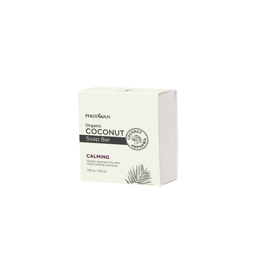 PHUTAWAN Calming Organic Coconut Soap Bar Front