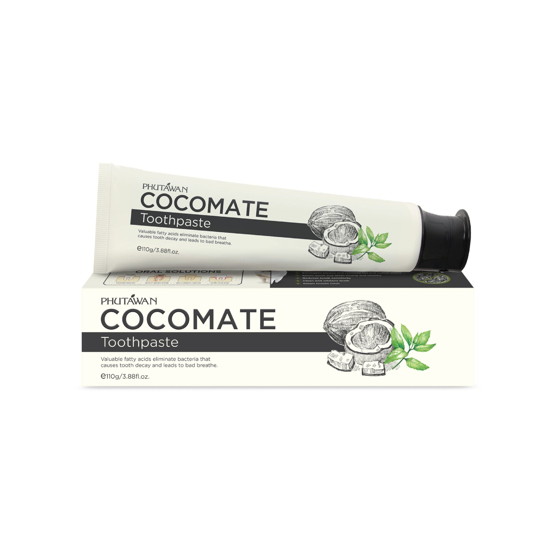 PHUTAWAN Cocomate Natural Premium Toothpaste Package