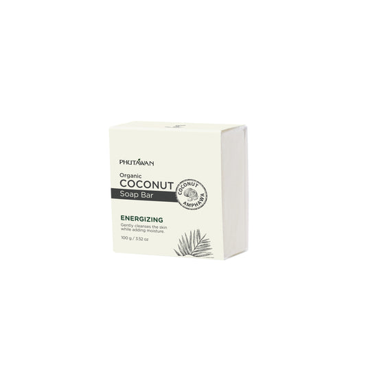 PHUTAWAN Energizing Organic Coconut Soap Bar Front