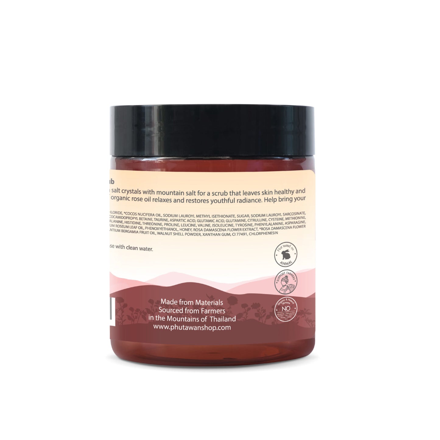 PHUTAWAN Organic Rose Body Scrub 11.28 oz. (Pack of 2)