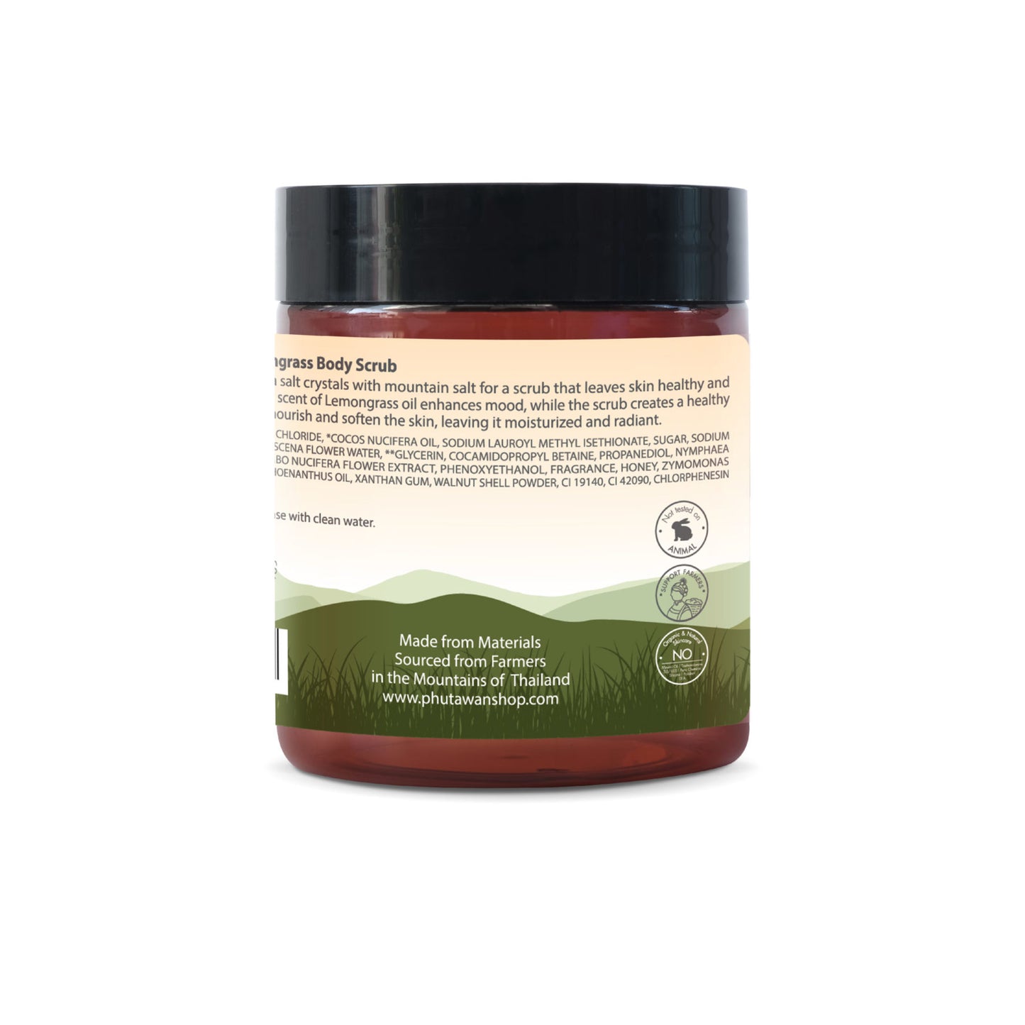 PHUTAWAN Organic Lemongrass Body Scrub 11.28 oz. (Pack of 2)