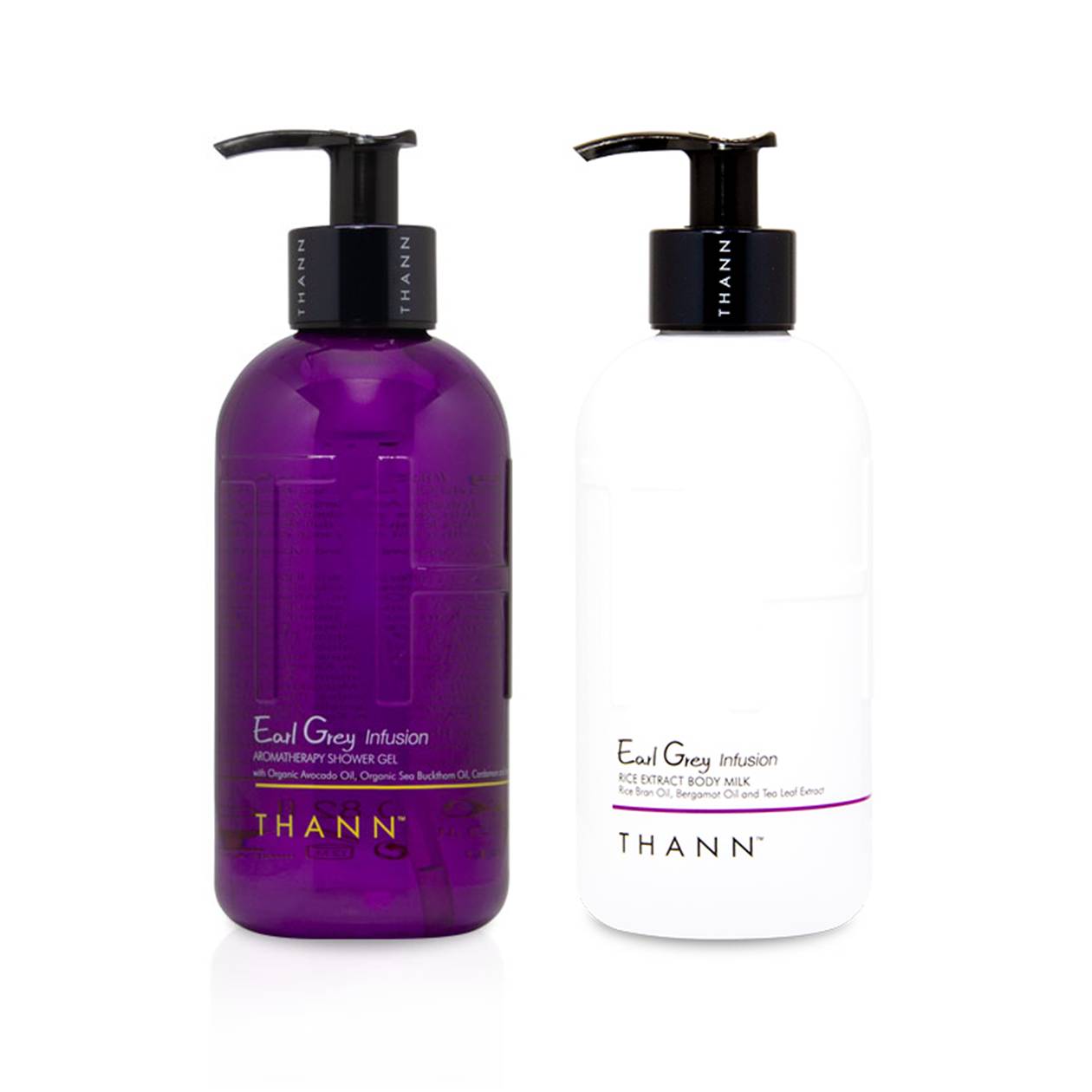 THANN Earl Grey Infusion Shower Gel and Body Milk Set.