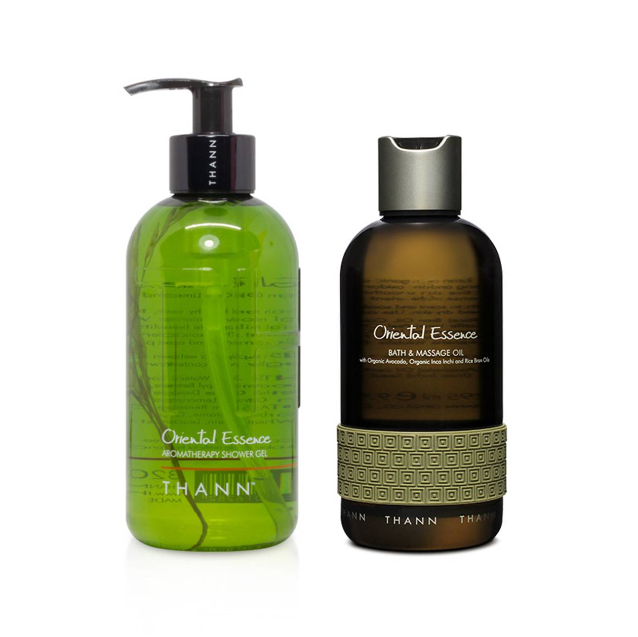 THANN Oriental Essence Shower Gel and Massage Oil Set.